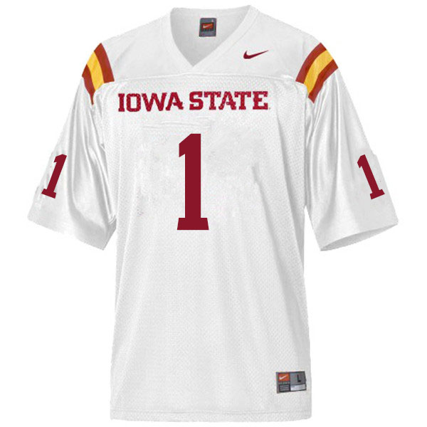 Iowa State Cyclones Men's #1 Tarique Milton Nike NCAA Authentic White College Stitched Football Jersey RD42D84HR